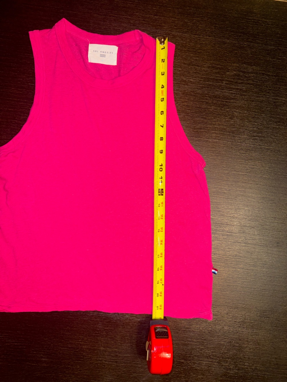 Sol Angeles Hot Pink Ribbed Tank Top - Picture 5 of 5